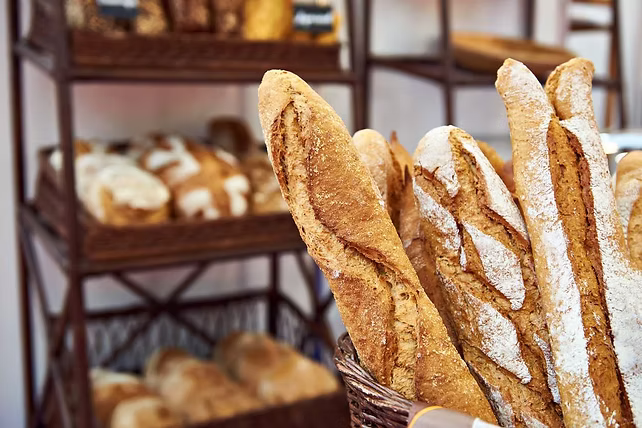 Freshly baked artisan bread