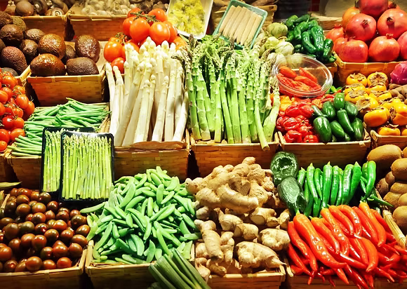 Fresh vegetables at the market