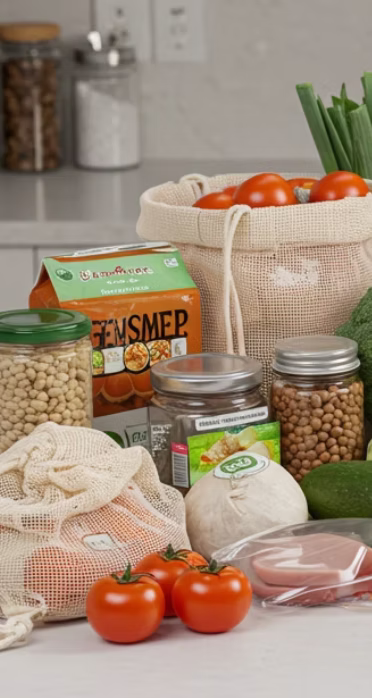 Fresh ingredients selected for meal planning