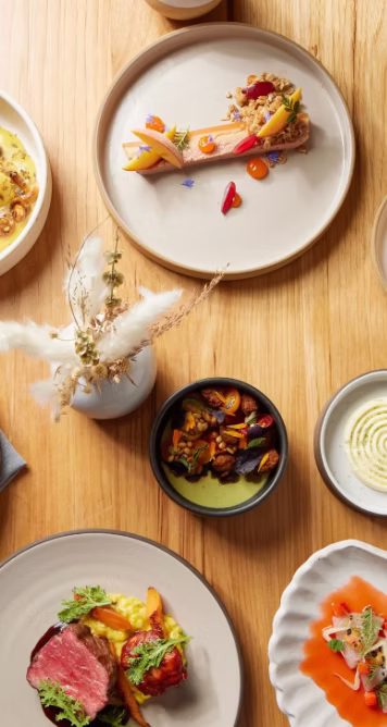 Seasonal tasting menu dish